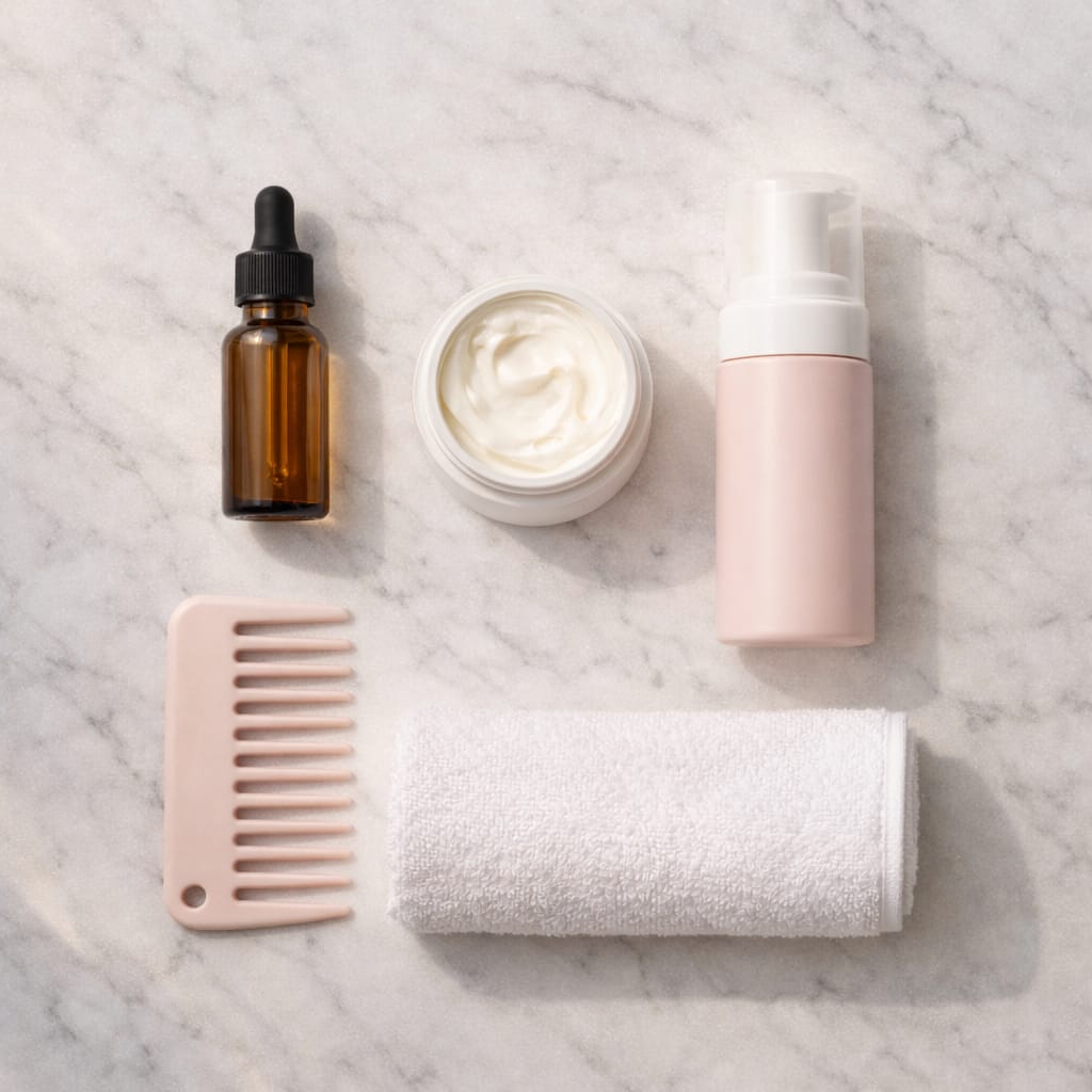 routine cheveux bouclés