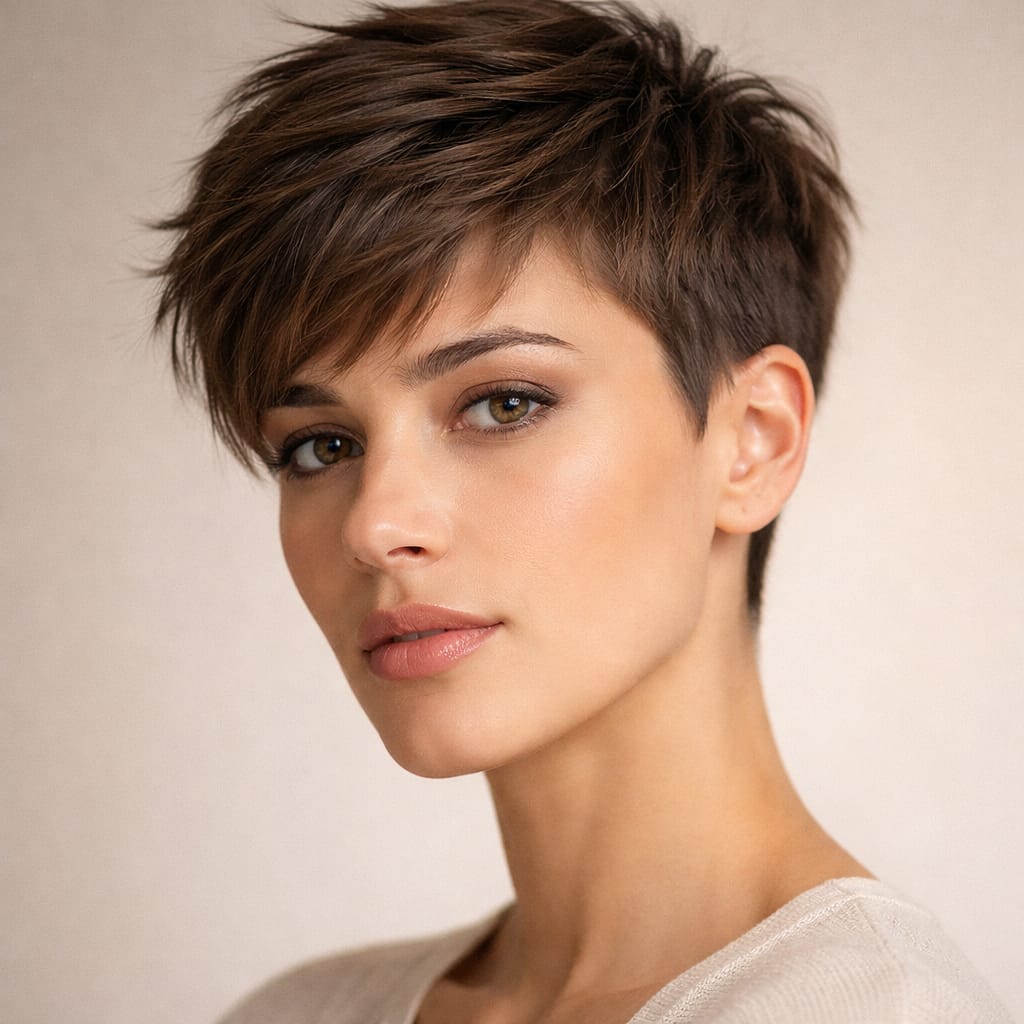 hyper stylée coupe courte femme moderne