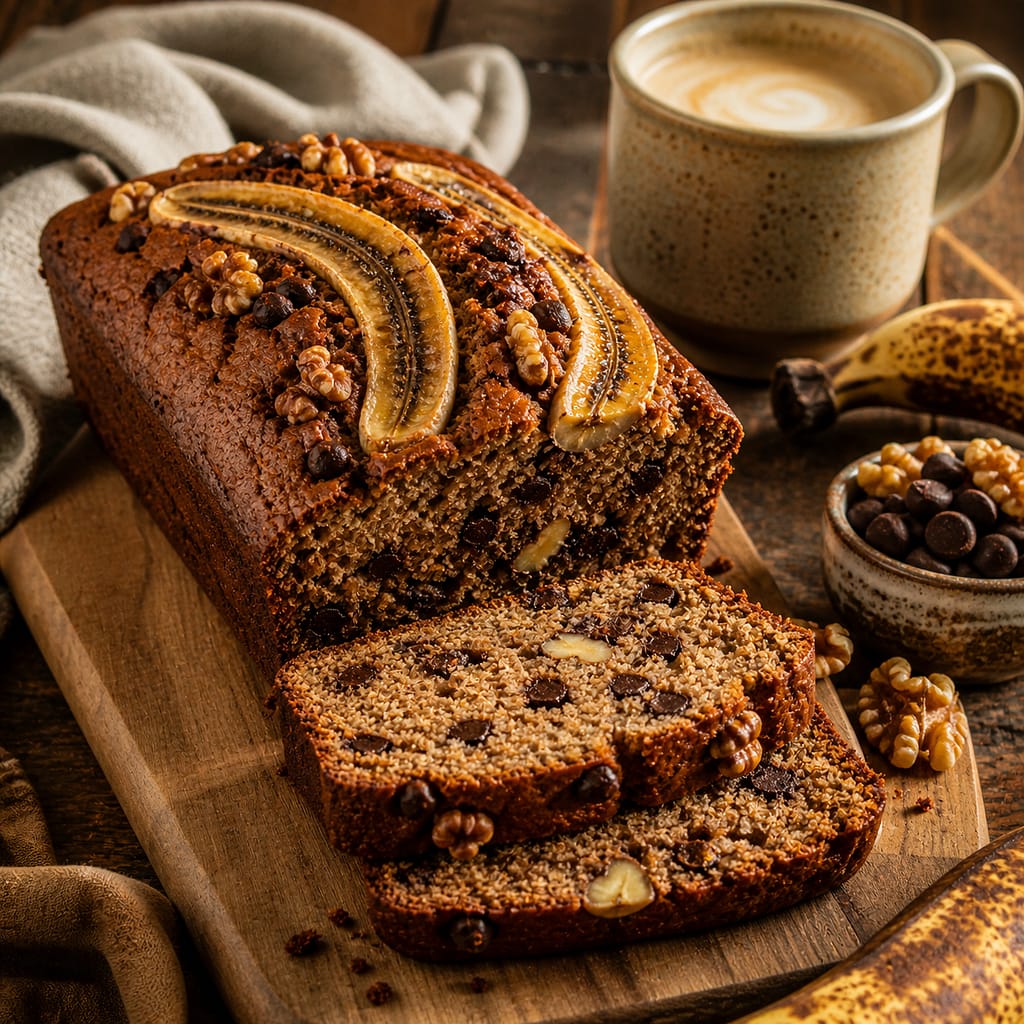 Banana bread vegan : recette ultra moelleuse sans œufs