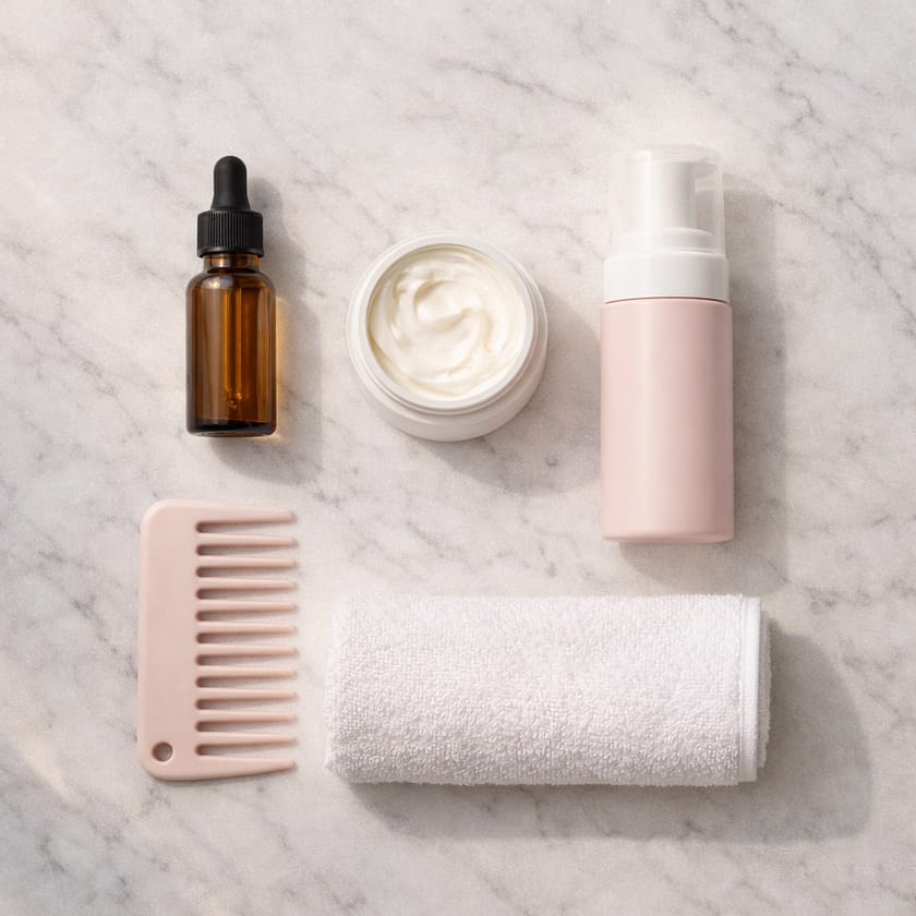 routine cheveux bouclés